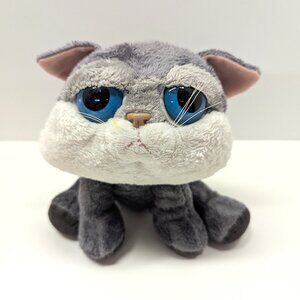Smokey Li'L Peepers Plush Big Eyes Gray and White Cat Russ Berrie and Co